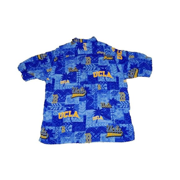 Reyn Spooner UCLA Bruins Hawaiian Shirt Men’s Large Blue 100% Rayon EUC - Picture 15 of 15